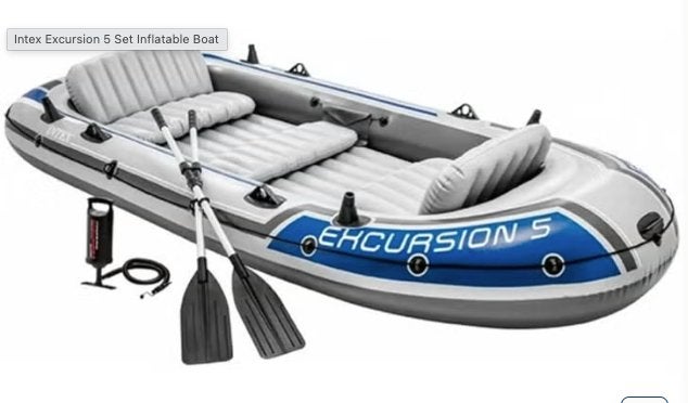 Intex Excursion 5 – Opblaasbare Roeiboot voor 5 Personen, Enlèvement, Comme neuf