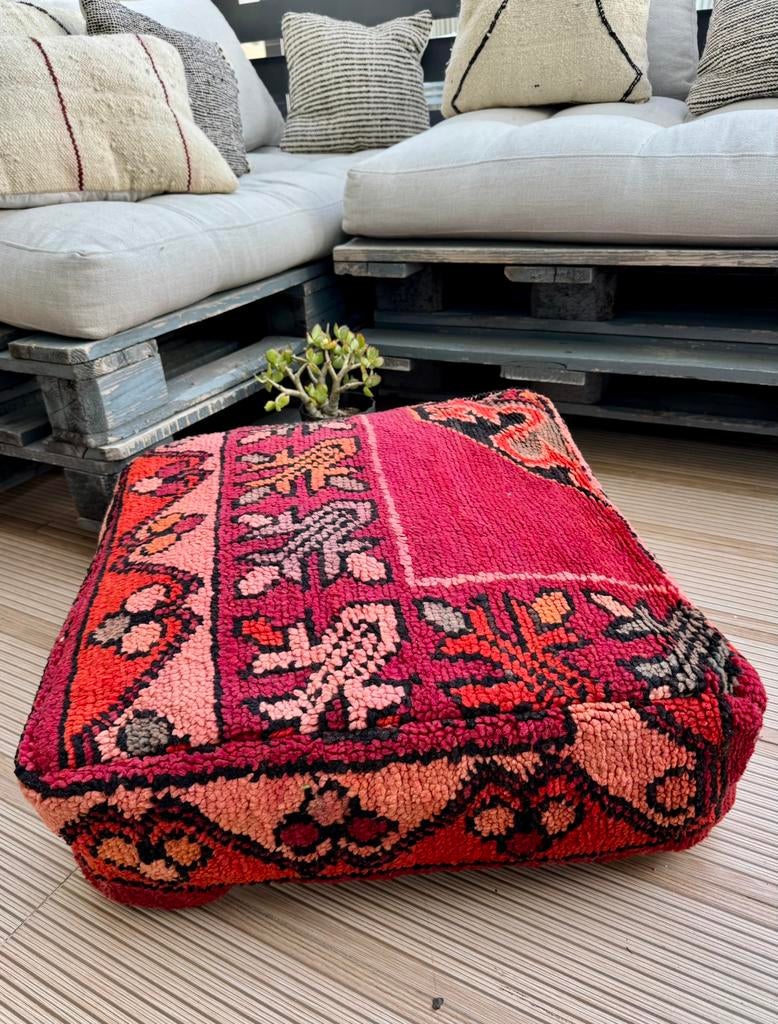 Prachtige, boho chique berber zitkussens. Eyecatchers!, Ophalen of Verzenden, Zo goed als nieuw