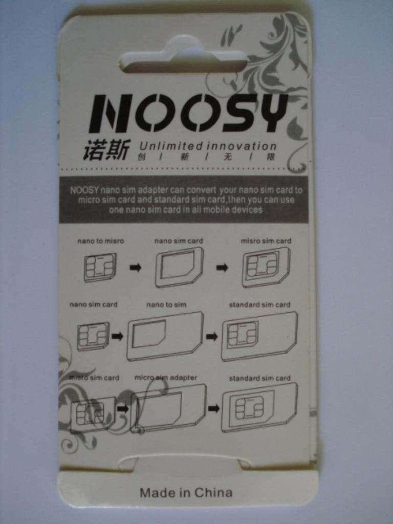 Adaptateur de carte nano SIM Noosy, Télécoms, Envoi, Neuf, Autres fournisseurs, Carte Sim