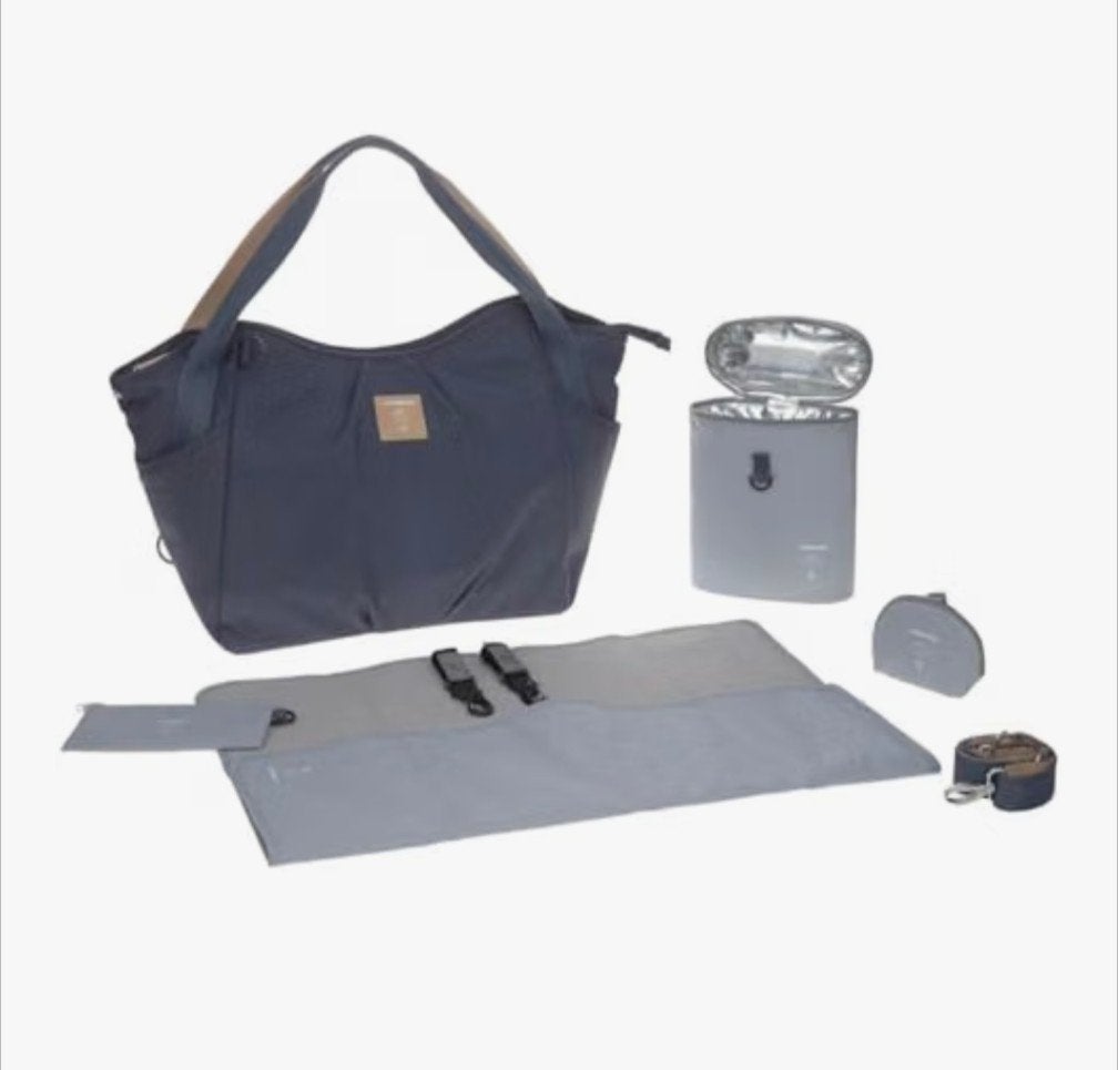 Sac à langer, Lässig, Bleu, Sac à langer, Plusieurs compartiments de rangement
