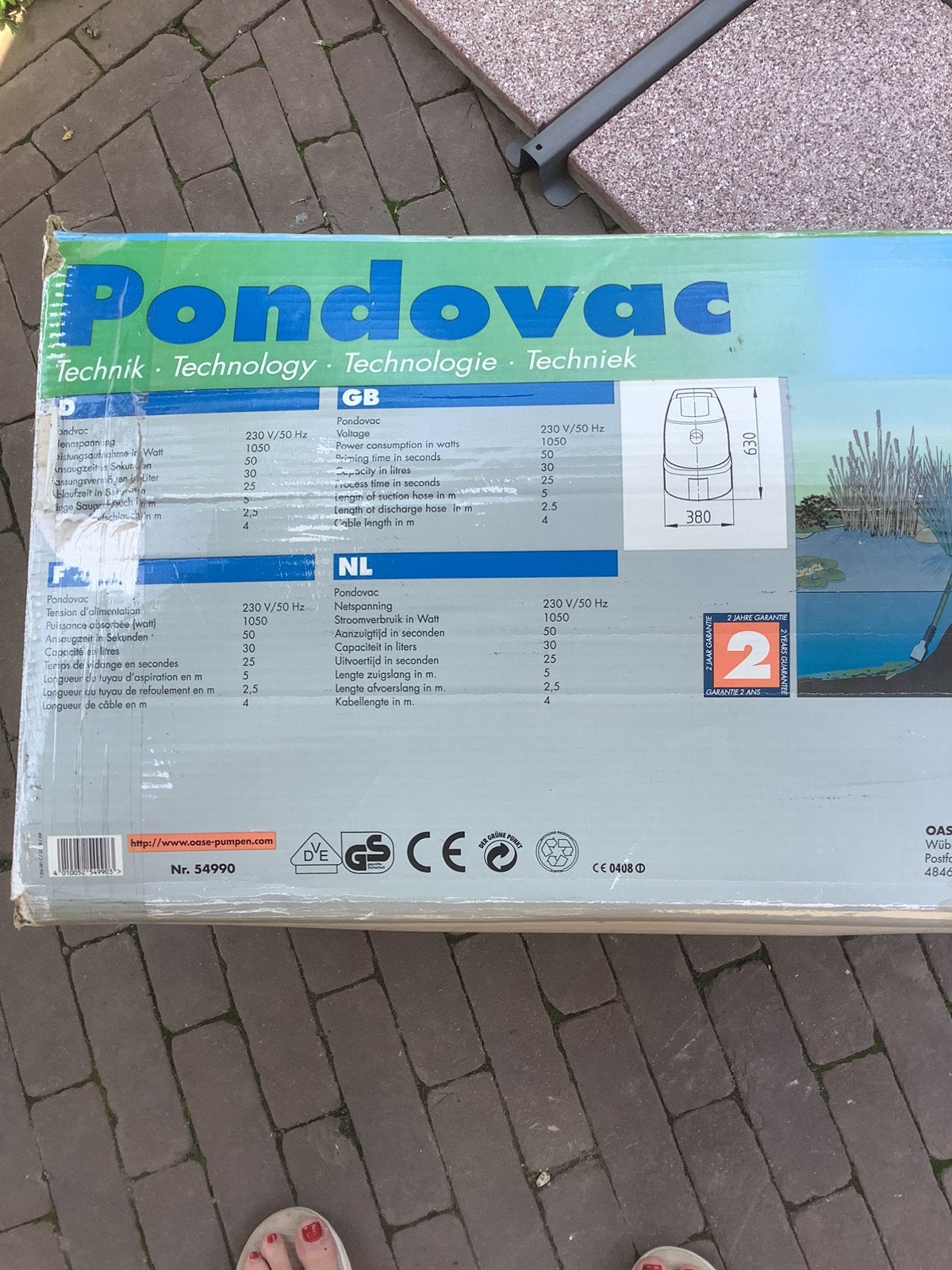Vijverstofzuiger Pondovac, Enlèvement, Utilisé
