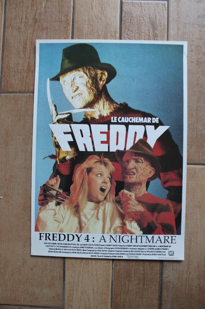filmaffiche A Nightmare on Elm Street 4 filmposter, Rechthoekig Staand, Ophalen of Verzenden, Zo goed als nieuw, A1 t/m A3