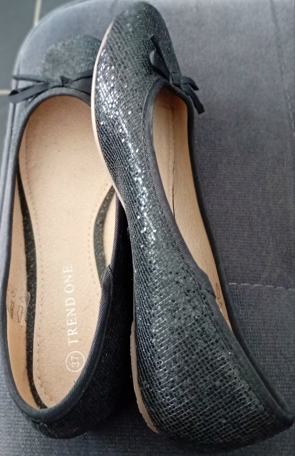 Ballerina's zwart Trend One maat 37 nieuw, Ophalen, Zwart, Ballerina's