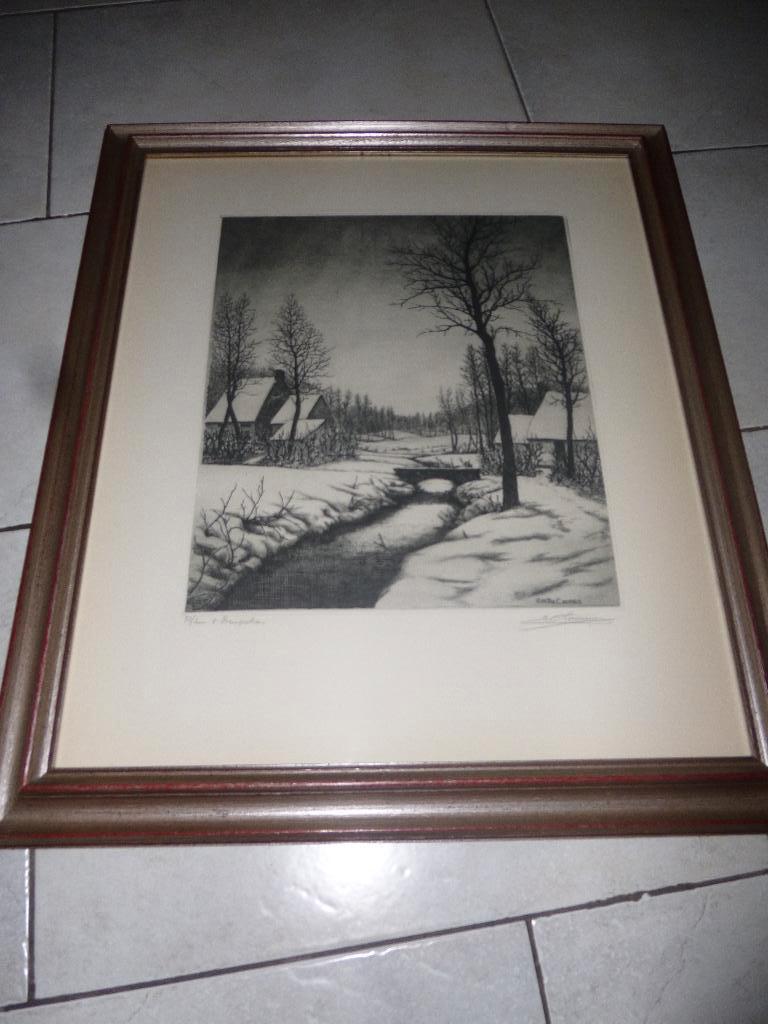 Emile de Cooman 't brugskens, Antiek en Kunst, Kunst | Etsen en Gravures, Ophalen of Verzenden