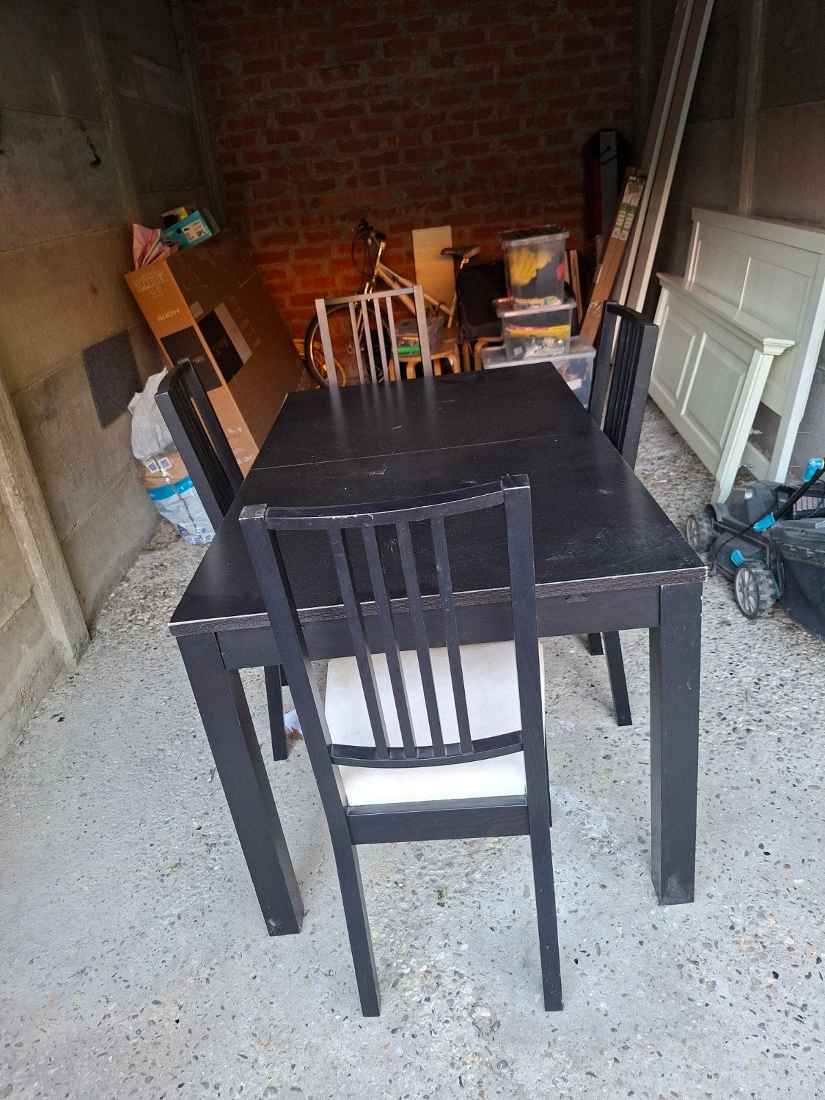 table, 4 zitplaatsen, Gebruikt, Ophalen of Verzenden, Stoel