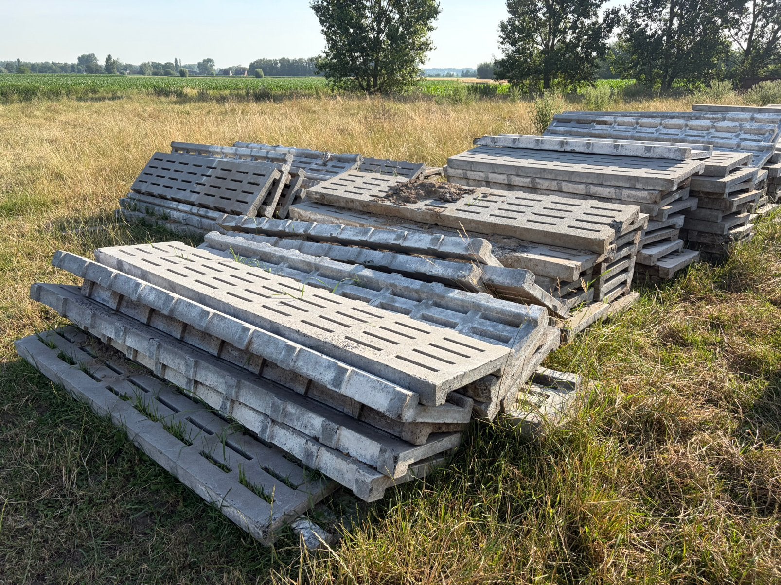 Beton roosters, Ophalen