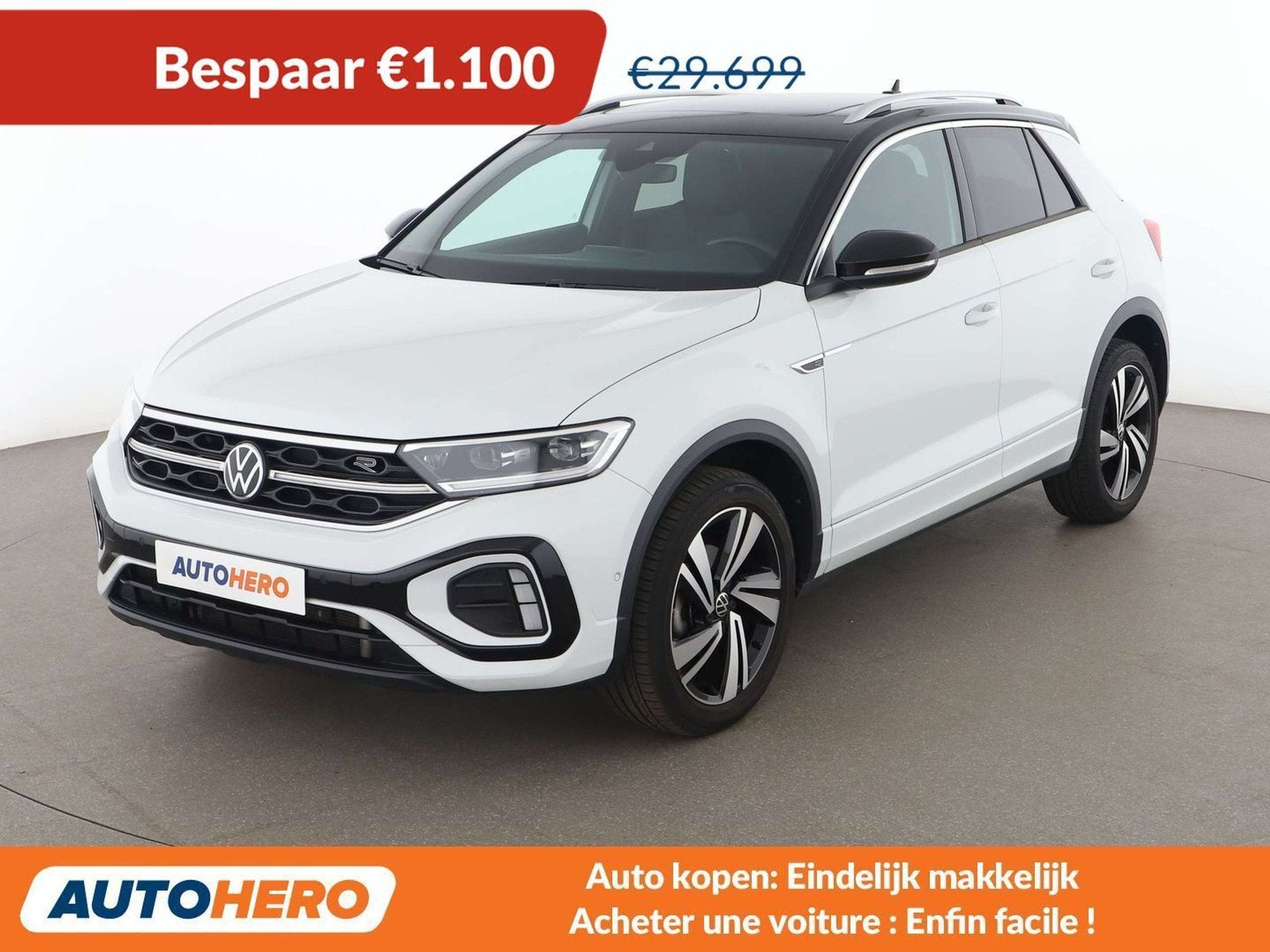 Volkswagen T-Roc 1.5 TSI ACT R-Line (bj 2024, automaat), Stof, Wit, 146 g/km, 5 zetels