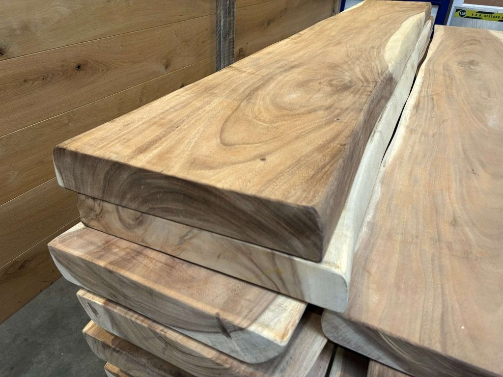 Suar plank massief hout 250cm – 7cm dik boomstamplank, Maison & Meubles, Neuf, Hout@hameren.nl, Enlèvement ou Envoi, Hertog van beijerenstraat 2a