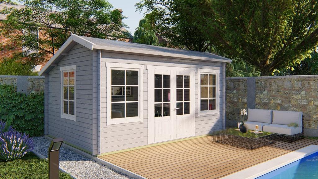 Blokhut - Tuinhuis Tane | 40 mm | vuren onbehandeld, Verzenden, Nieuw