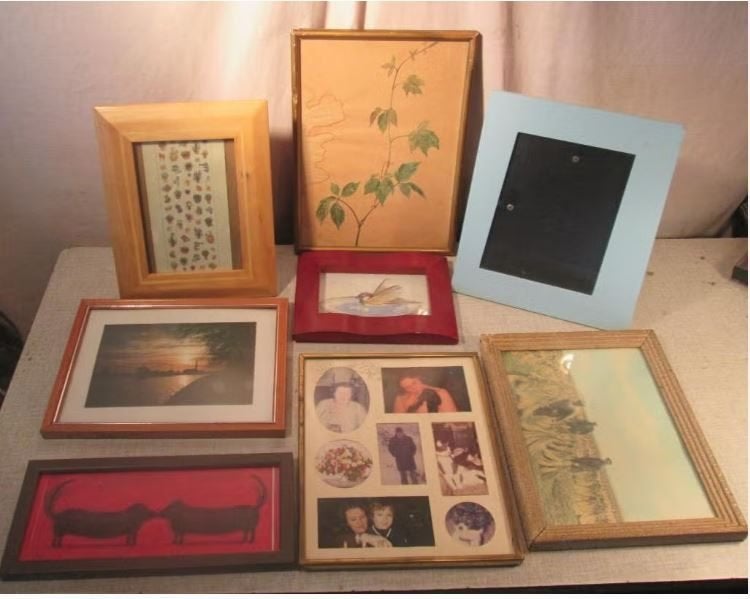 8 beaux cadres photo en bois différents, Enlèvement ou Envoi, Avec verre, Comme neuf, Cadre interchangeable