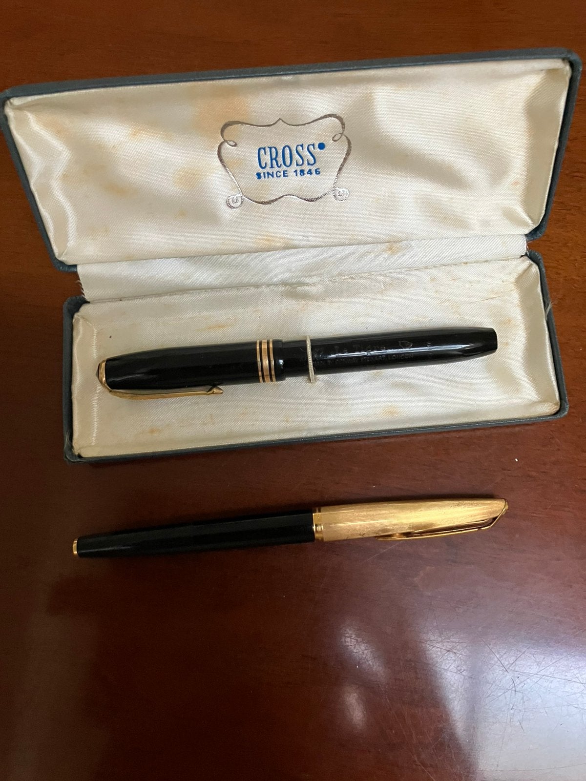 Vulpen Cross Le Tigre.waterman 18 karaat 750. 2 st., Collections, Stylos, Enlèvement, Utilisé, Stylo, Cross