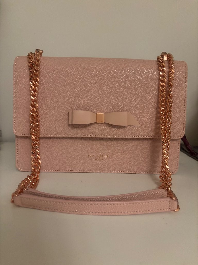 Ted Baker roze handtas + portefuille als nieuw, Enlèvement, Comme neuf, Rose, Sac à main