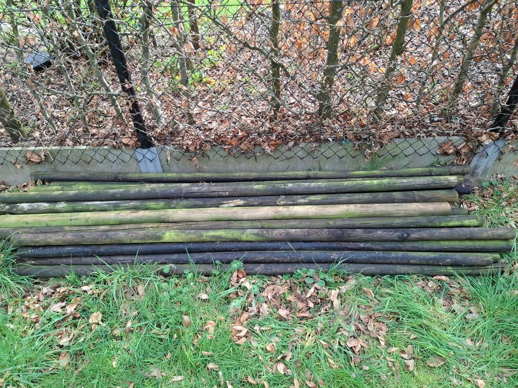 Balken voor omheining 23 stuks lengte 2,5m, Ophalen