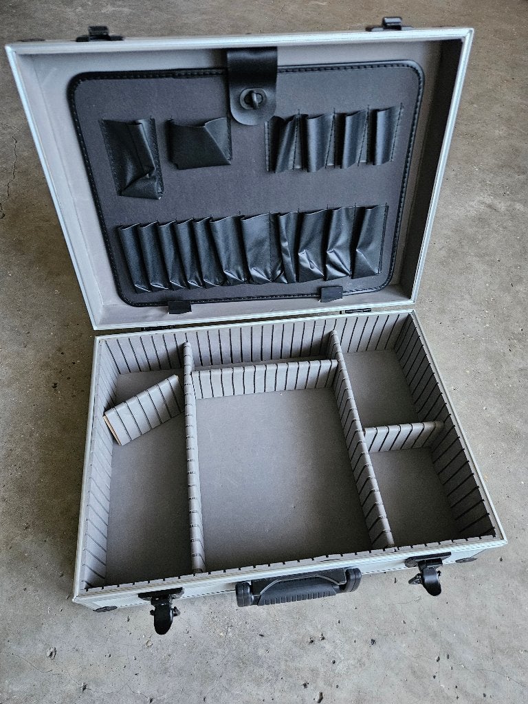 Malette transport caisse à outils aluminium 46x34x15 cm, Bricolage & Construction, Boîtes à outils, Comme neuf, Enlèvement ou Envoi
