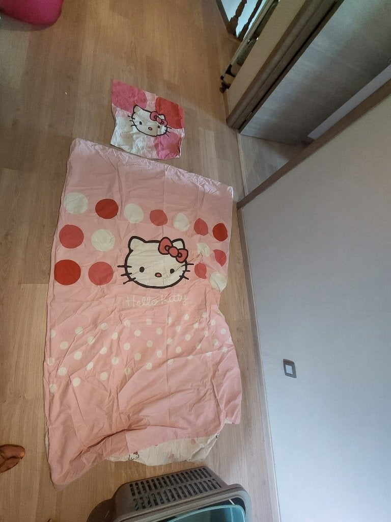 Dekbedovertrek 1persons... hello kitty, Ophalen, Gebruikt, Overige merken, Meisje