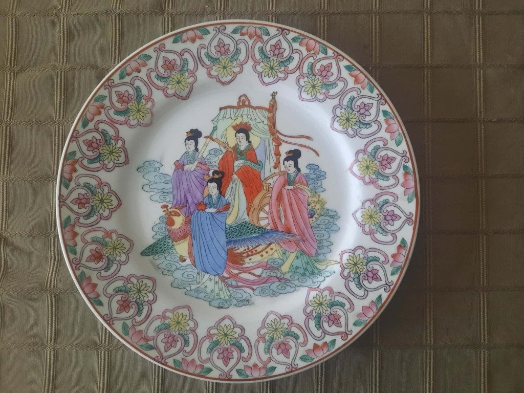 Chinees bord: Feniks en Feeën, Antiek en Kunst, Curiosa en Brocante, Ophalen