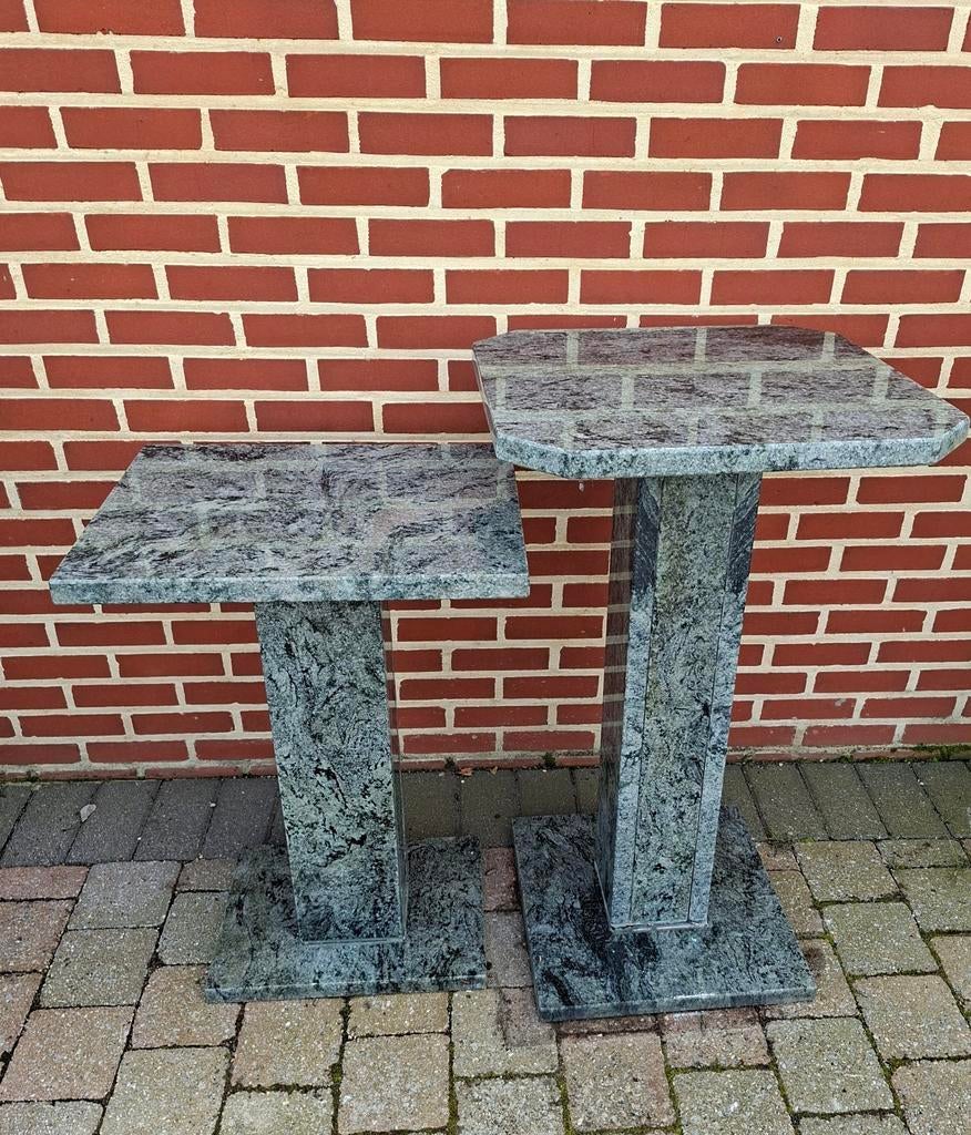 Granieten piede stal, Tuin en Terras, Tuintafels, Ophalen, Rechthoekig, Overige materialen