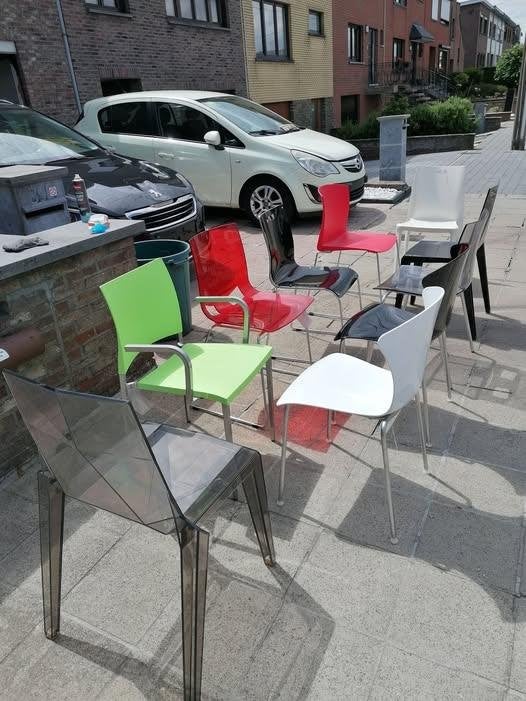 lot de tabourets et chaises design vintage, Enlèvement, Réglable en hauteur, Comme neuf