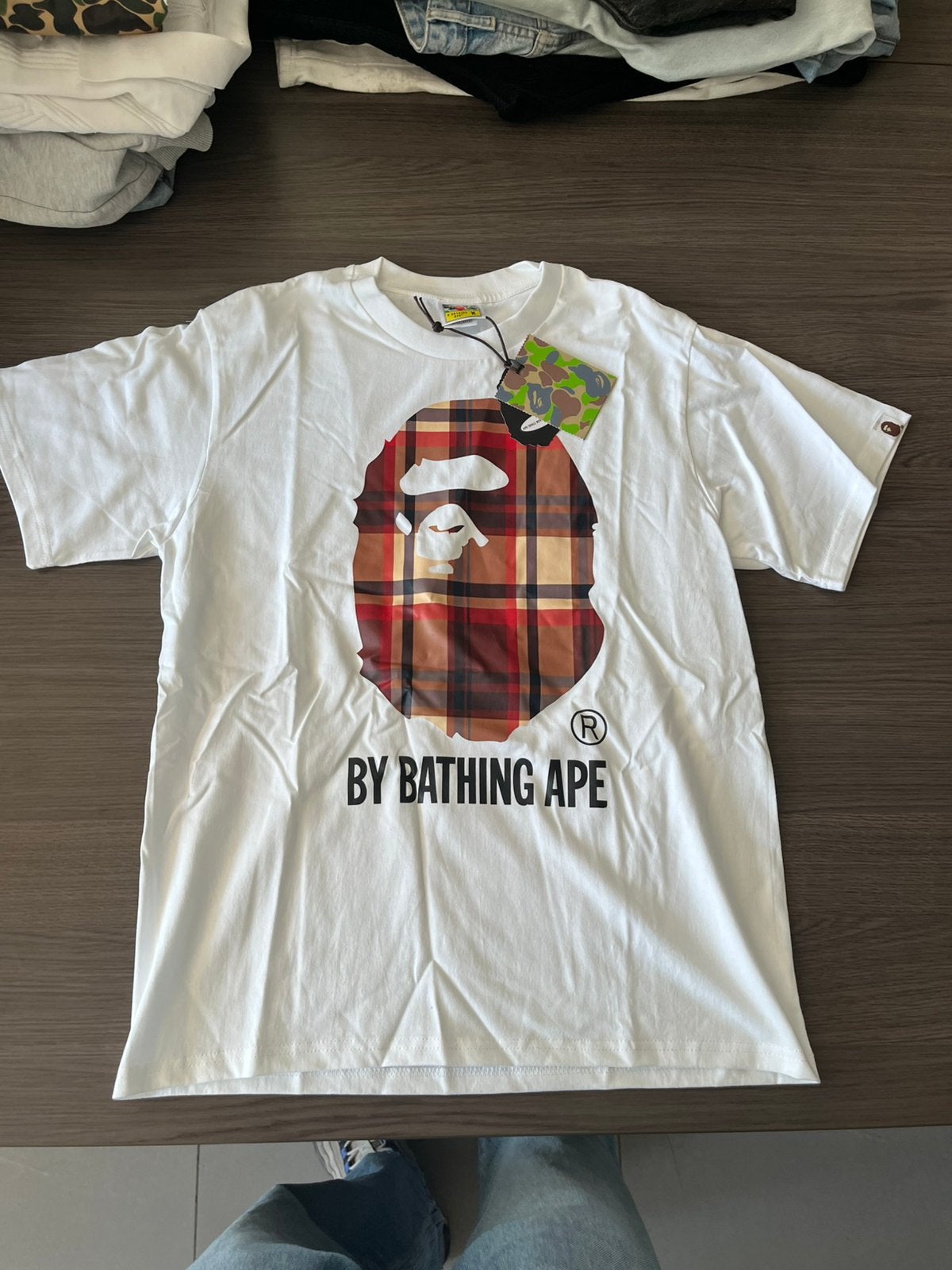 BAPE tshirt, Vêtements | Hommes, Enlèvement, Neuf, Taille 48/50 (M), Blanc