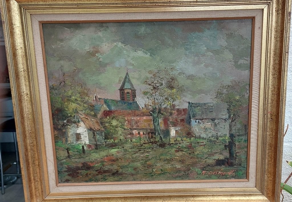 tableau huile sur toile signé, Enlèvement, Signé, Toile