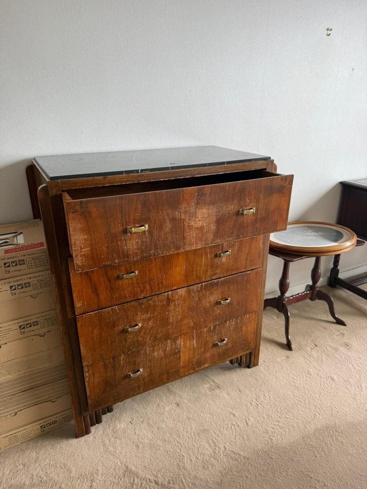 Armoire commode vintage / antiquités en bois, Maison & Meubles, Enlèvement, Comme neuf