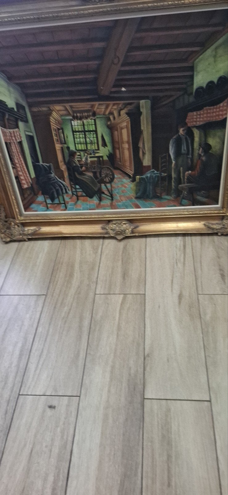 peinture sur toile, Antiquités & Art, Art | Peinture | Classique, Enlèvement ou Envoi, Toile