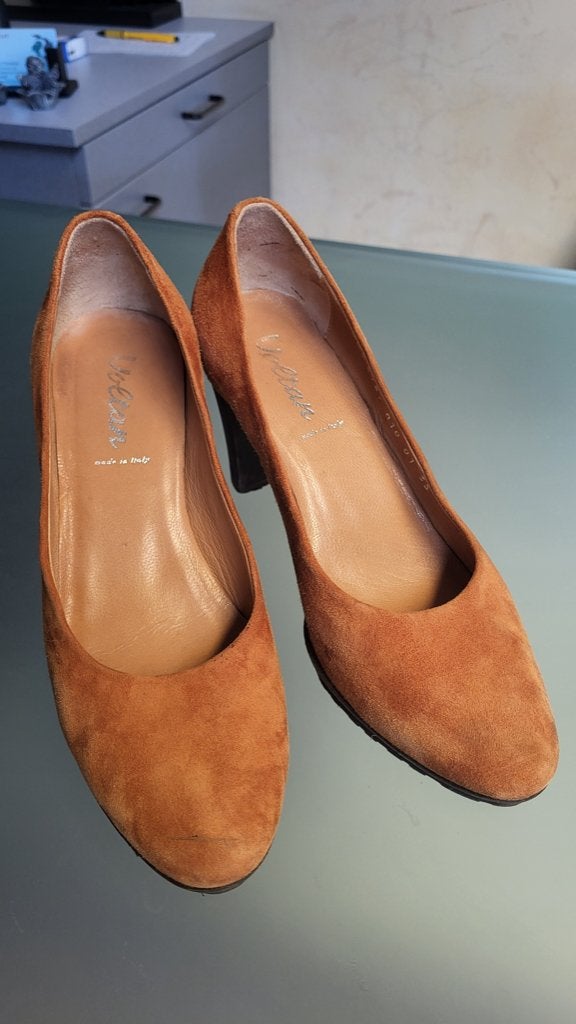 Damesschoen, Schoenen met lage hakken, Bruin, Nieuw, Ophalen