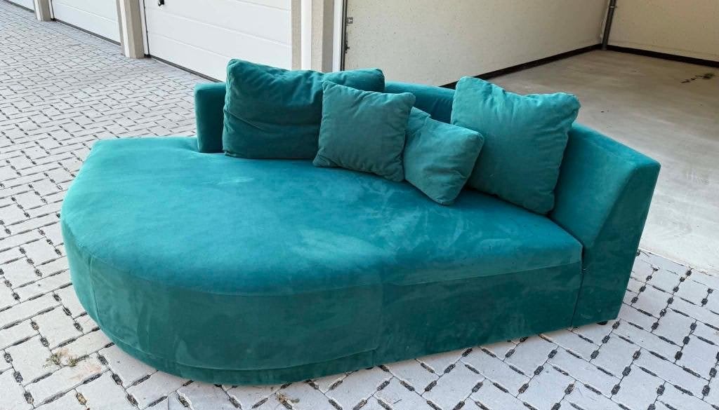 Siège moderne en velours vert, Maison & Meubles, Canapés | Salons, Enlèvement, Comme neuf