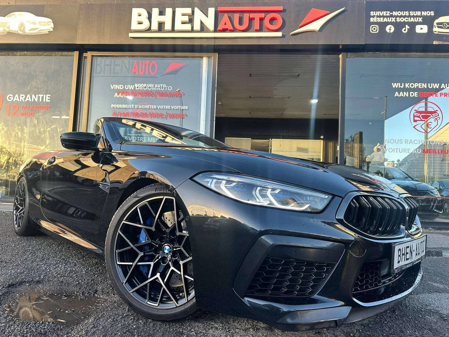 BMW M8 M8 Cabrio/CARBON CORE/OPTIQUE LASER/LED (bj 2021), Auto's, Automaat, 4 zetels, Cabriolet, Leder