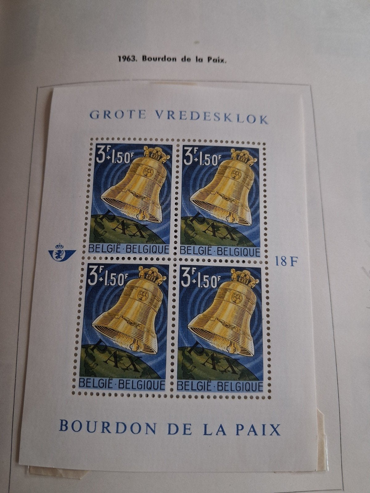 1963 feuillet  bourdon de la paix, Enlèvement ou Envoi