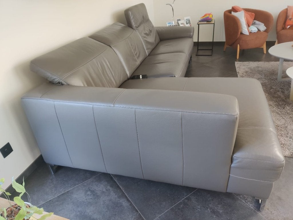 Lederen salon, Huis en Inrichting, Ophalen, Gebruikt, Leer