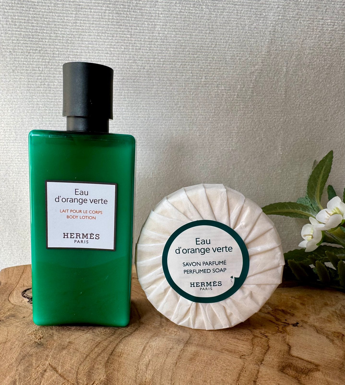 Hermès Eau d’Orange Verte Set (1x Bodylotion + 1x Zeep), Ophalen of Verzenden, Nieuw, Bodylotion, Crème of Olie