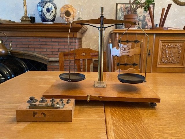 Complete Becker Brussels apothekersbalans ca. 1930!, Antiek en Kunst, Ophalen