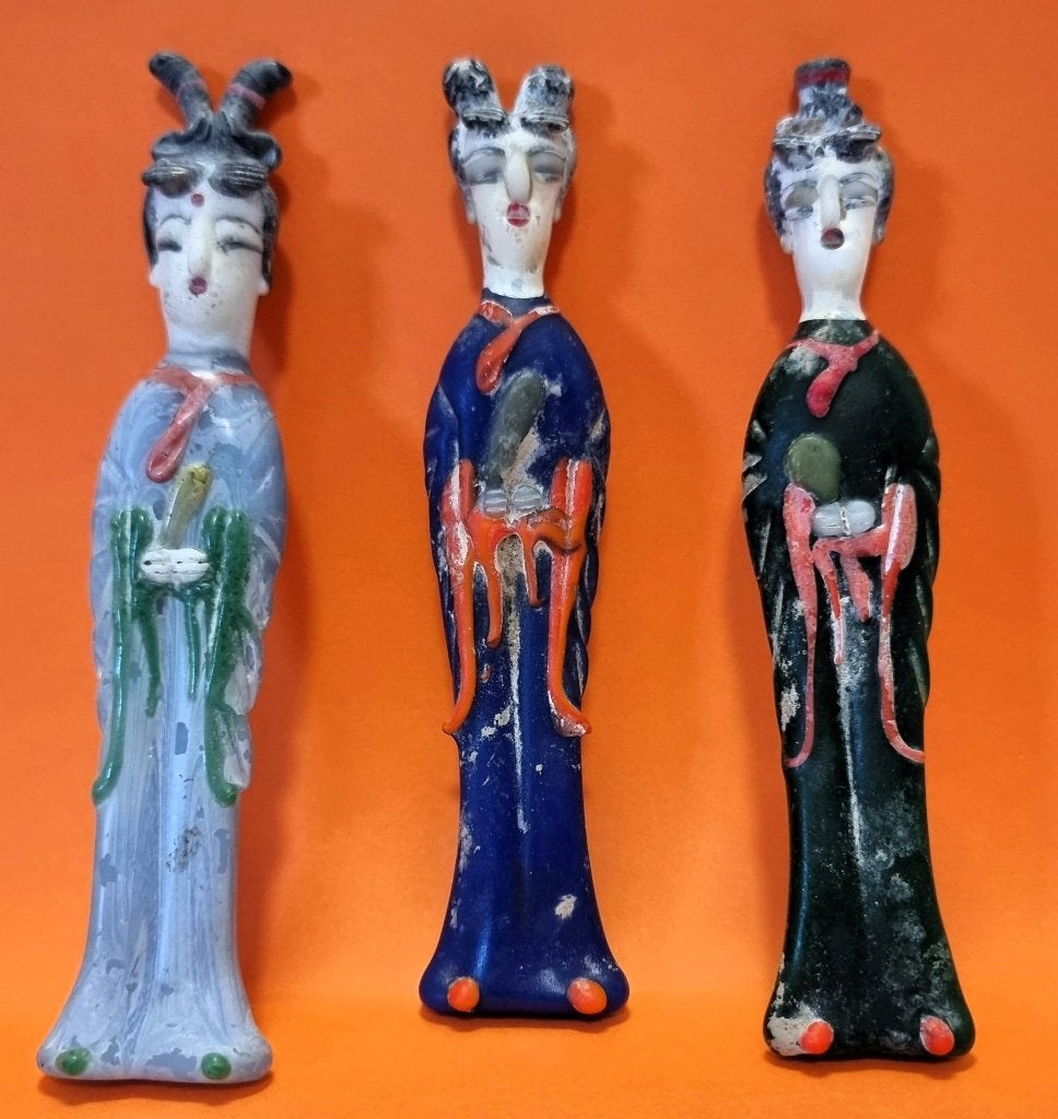 Chinese Dame.in Peking glas, glas pasta ., Ophalen of Verzenden