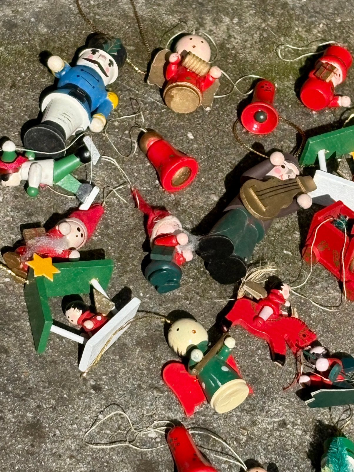 Vintage houten kerstversiering, Ophalen of Verzenden, Gebruikt