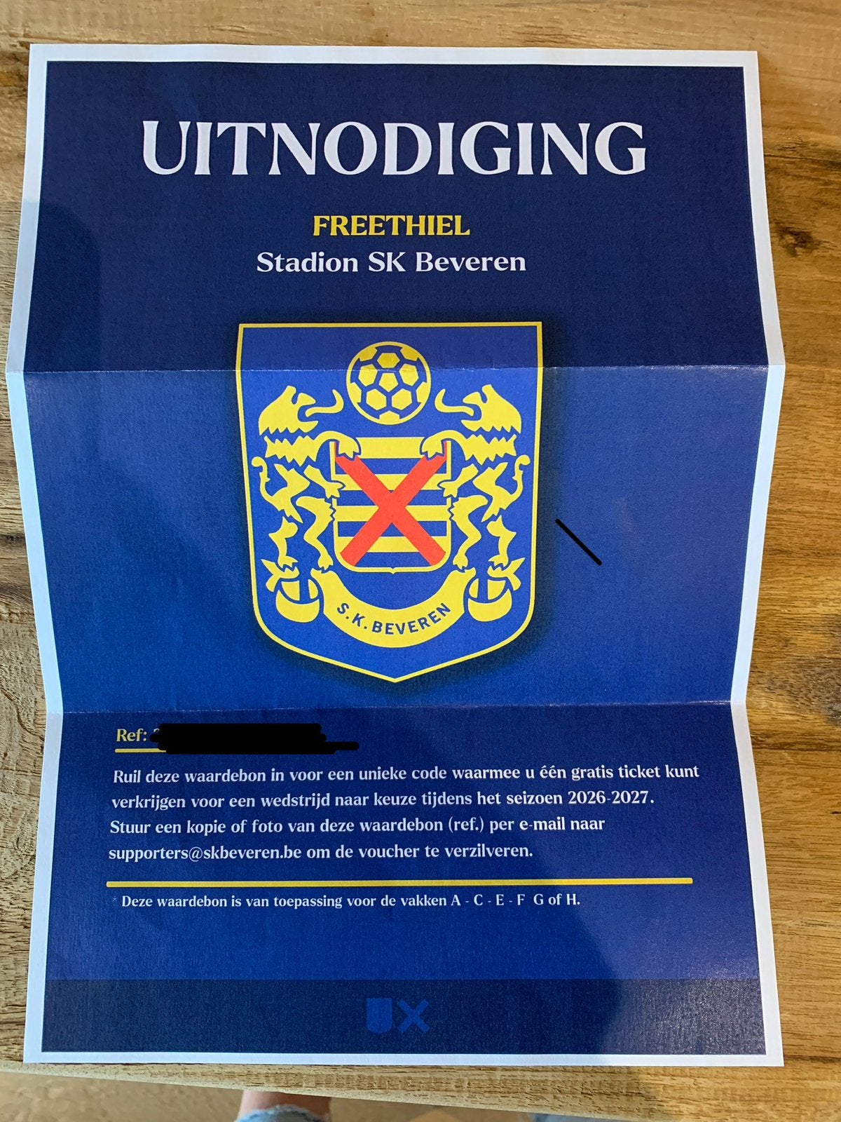 Waardebon skbeveren, Tickets en Kaartjes, Eén persoon, Cadeaubon, Overige typen
