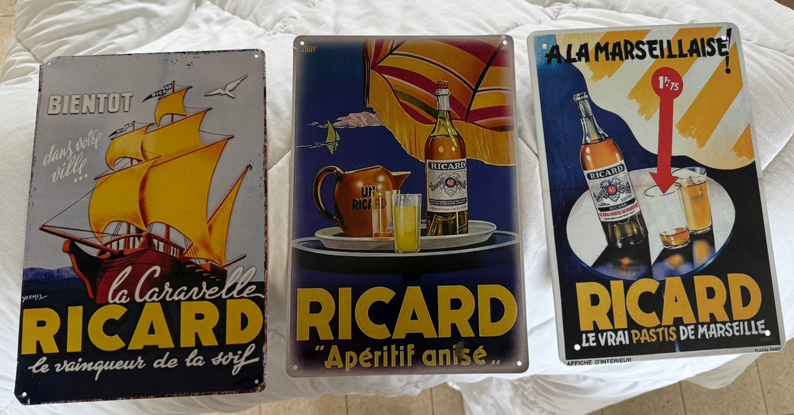 Metalen platen Ricard, Ophalen, Zo goed als nieuw