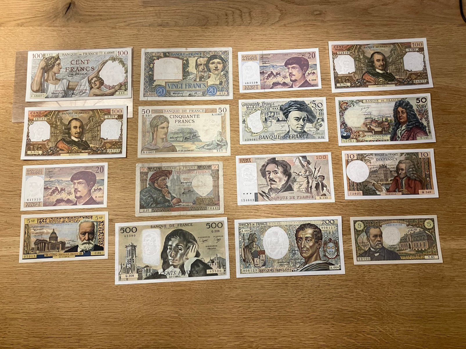 Belle collection de billets en francs français - France, Enlèvement ou Envoi, France, Série