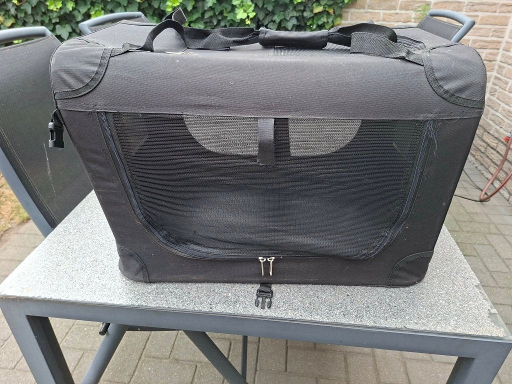 zwarte stoffen autobench, Enlèvement, Utilisé