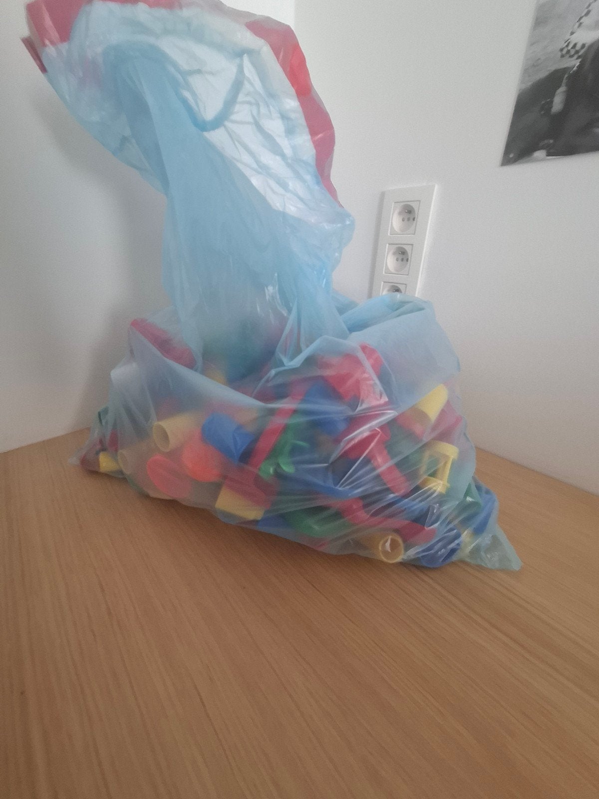 knikkerbaan + knikkers + plannetje, Ophalen, Gebruikt, Bouwen
