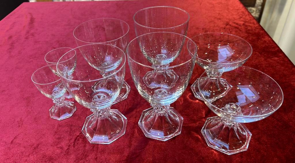Val Saint Lambert Yale 8 pieces 4x2, Verzamelen, Glas en Drinkglazen, Zo goed als nieuw, Ophalen of Verzenden
