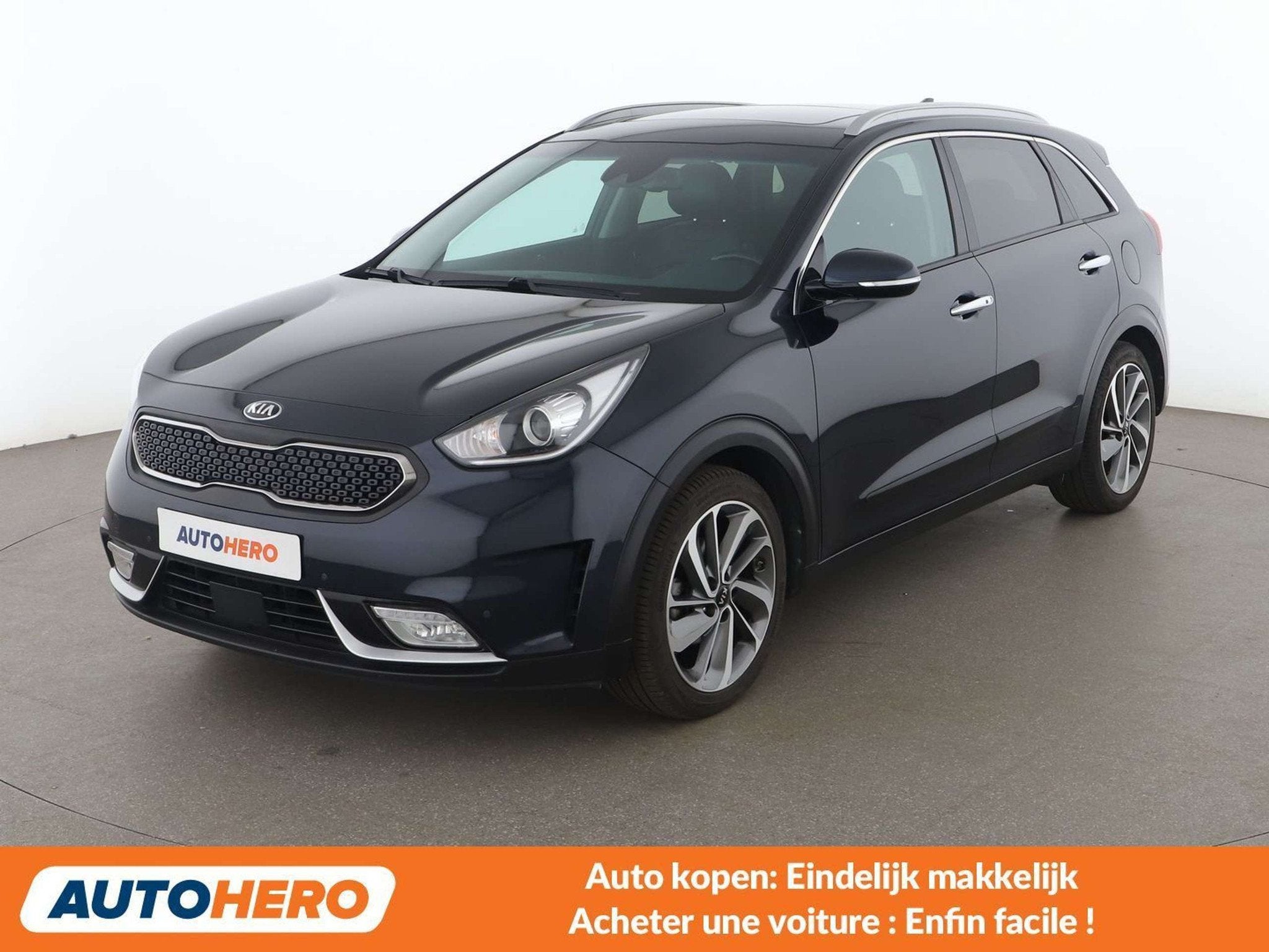 Kia Niro 1.6 Hybrid Edition 7 (année de construction 2016), Autos, Cuir, Achat, Volant multifonction, Noir