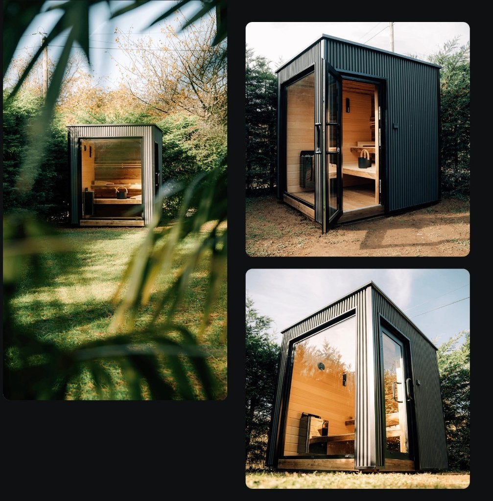 Sauna extérieur design 9kw allumage wifi bluetooth, Sports & Fitness, Sauna, Enlèvement, Neuf, Finlandais ou Traditionnel, Sauna complet
