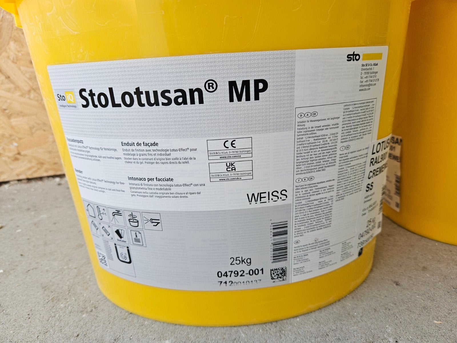 Kalei gevelverf gebruiksklaar / Sto Lotusan 25kg wit, Ophalen, Wit, Nieuw, Verf