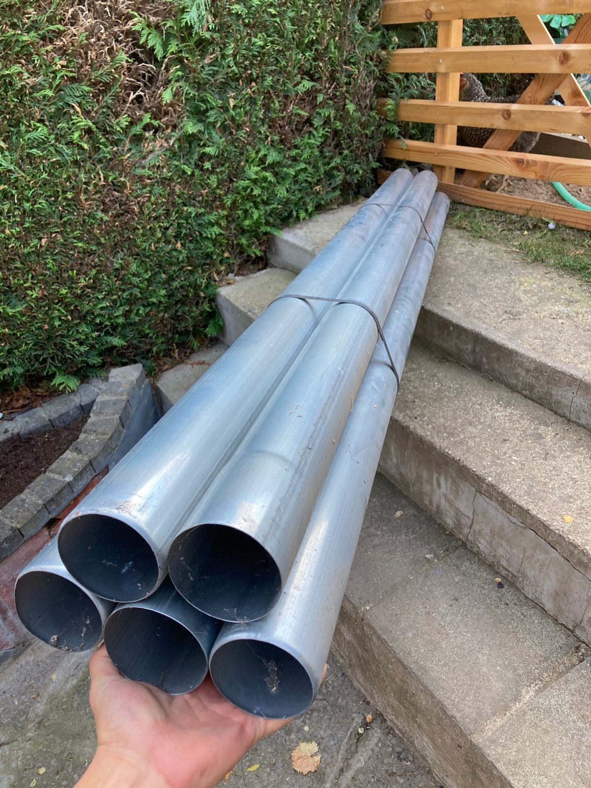 Tubes / tuyaux de gouttière – 5 pièces, Enlèvement, Comme neuf, Gouttière