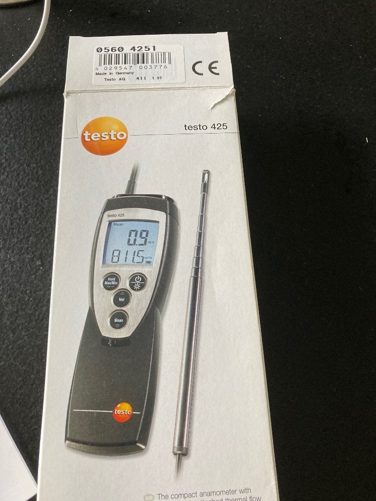 Anémomètre TESTO 425, Ophalen of Verzenden, Nieuw, Druk