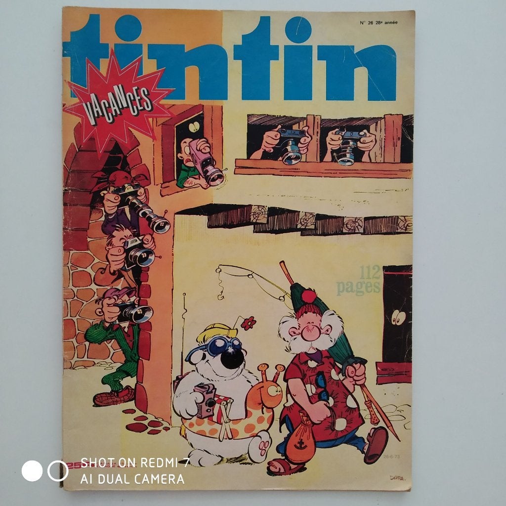 Hebdomadaire TINTIN n26 26-06-1973., Livres, Enlèvement ou Envoi, Utilisé, Autres types