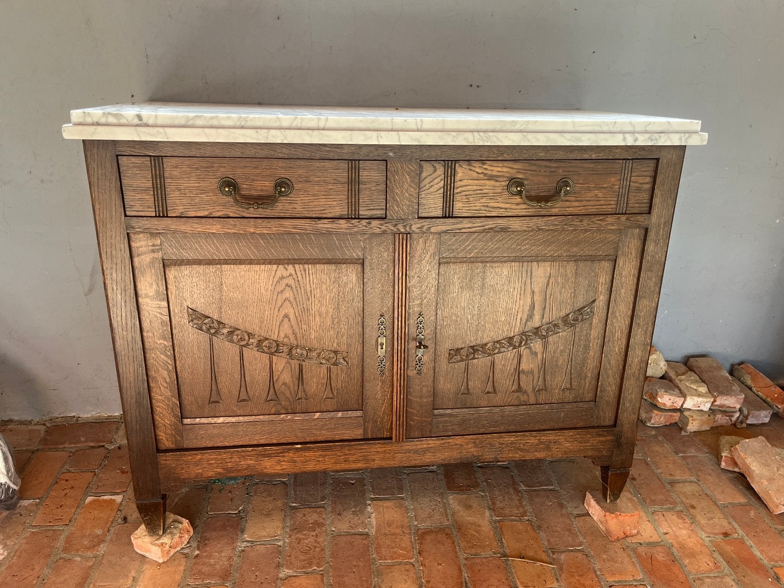Slaapkamer, bed, kast, dressoir, Ophalen