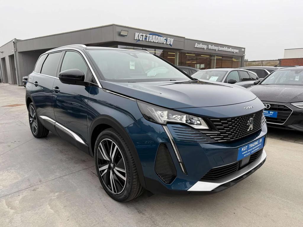 Peugeot 5008 1.2i GT AUTOMAAT 7 ZIT FOCAL ZWART LEDER CARPLA, Cuir, Achat, Euro 6, Entreprise