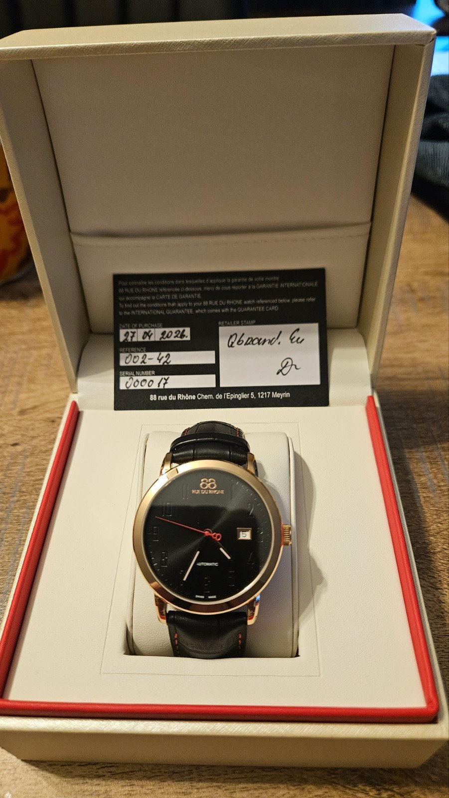 88 Rue du Rhône Automatic Double 8 Origin Collection, Montre-bracelet, Autres marques, Enlèvement ou Envoi, Cuir